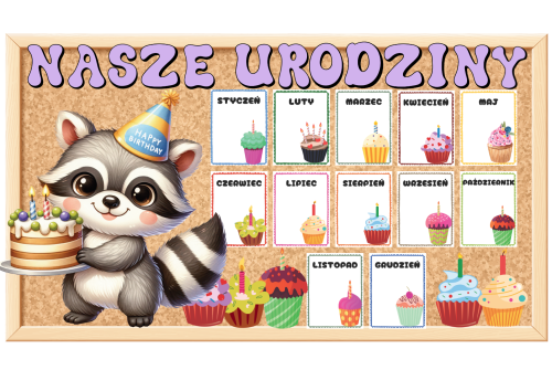 Urodziny- Szopy - Grupowy Kalendarz  z możliwością edycji      