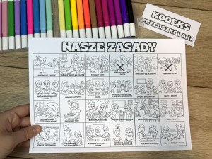 Nasze Zasady - Kolorowanka A4/A3 ( PRZEDSZKOLE ) 