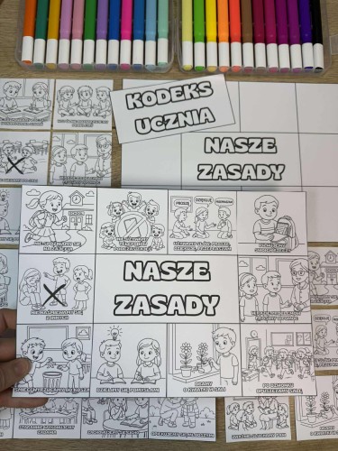 Nasze Zasady - Uczeń - Książeczka Składana / Wklejka