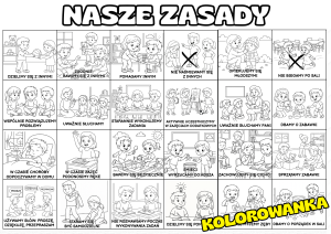 1. Nasze Zasady - Kolorowanka A4/A3 ( PRZEDSZKOLE )