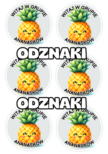 Ananasy - Witajcie w Grupie - Odznaki / Medale 