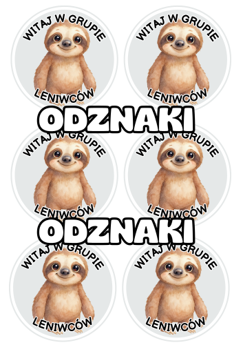 Leniwce - Witajcie w Grupie - Odznaki / Medale        