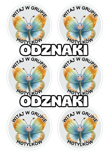 Motylki - Witajcie w Grupie - Odznaki / Medale          