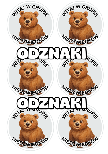 Niedźwiadki - Witajcie w Grupie - Odznaki / Medale             