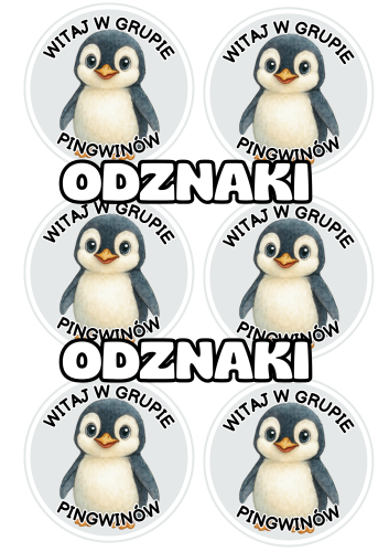 Pingwiny- Witajcie w Grupie - Odznaki / Medale               