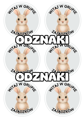 Zajączki - Witajcie w Grupie - Odznaki / Medale           