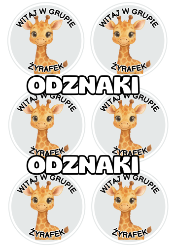 Żyrafy - Witajcie w Grupie - Odznaki / Medale               
