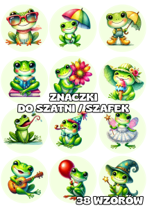 Żabki - Znaczki do szatni/ na szafki - BRAK MOŻLIWOŚCI EDYCJI  