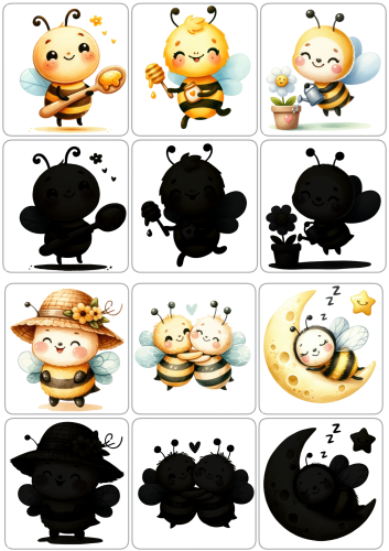 Pszczółki - Dopasuj Cienie 